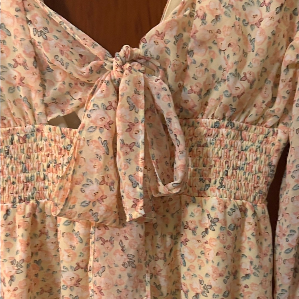 Floral Wrap-Front Mini Dress - Picture 8 of 12